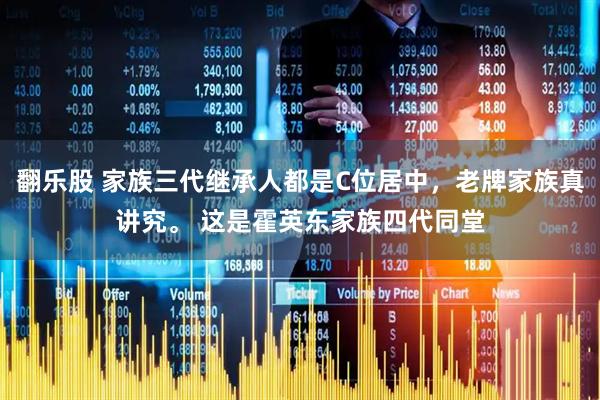 翻乐股 家族三代继承人都是C位居中，老牌家族真讲究。 这是霍英东家族四代同堂